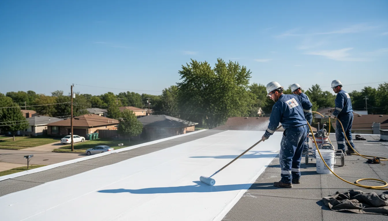 Commercial roof coating in Carol Stream, IL near me